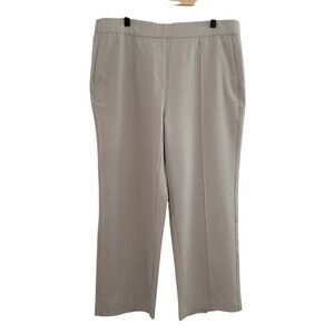 Ministry of Supply Velocity Pull On Pants Women XXL Beige Pintuck Cropped Tech